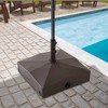 Casafield Patio Umbrella Base with Wheels, 131lb Fillable Umbrella Stand, 24" - 2 of 4