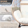 Whisen 37.4 in. W 1-Person PE Wicker Patio Egg Chair Patio Swings Chair with Cushion - Natural - 4 of 4