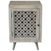 Moti Halle Solid Wood Hand-Carved Nightstand in Natural - 3 of 4