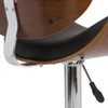 Sapphtopaz 1PC Adjustable Bar Stools with Bentwood Back, Swivel Counter Height Bar Stool with Upholstered, High Chair for Kitchen Island - 4 of 4