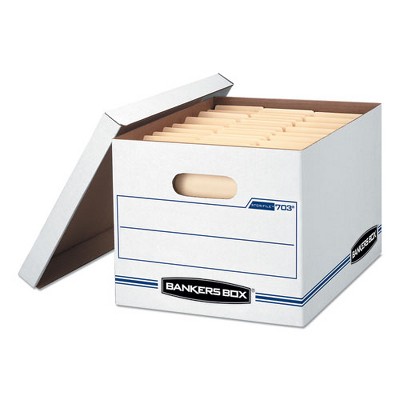 White Corrugated Cardboard Storage Boxes with Lift-Off Lids, 12" x 16.25" x 10.5"