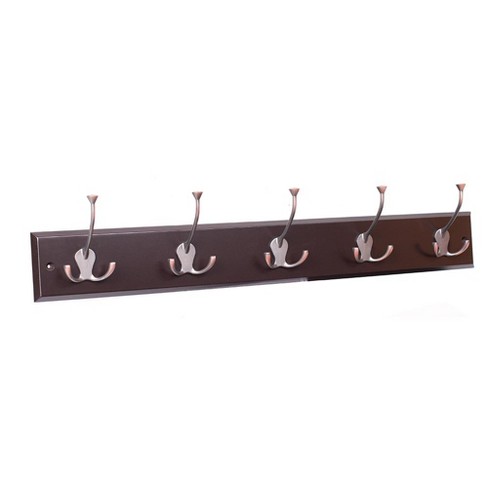 Birdrock Home Tri Hook Coat Rack - 5 Hooks - Wall Mount Hat Rack ...