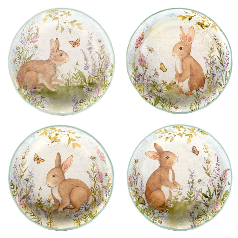 Certified International (Set of 4) 22oz Easter Meadow Soup Bowls