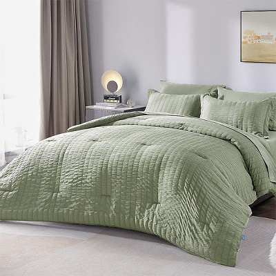 Hub Styler Queen Modern Seersucker Bedding Set