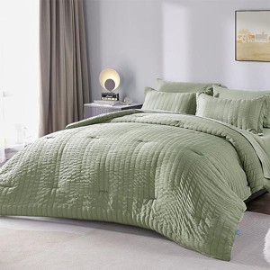 Hub Styler Queen Modern Seersucker Bedding Set - 1 of 4