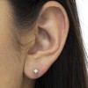 Haus of Brilliance Silver 1/2 Cttw Near Colorless Diamond Miracle-Set Stud Earrings - 4 of 4