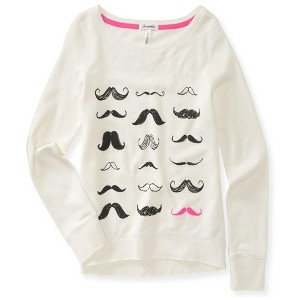 Aeropostale Womens Moustache Graphic T-Shirt - 1 of 1