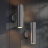 Possini Euro Design Ellis Modern Outdoor Wall Light Fixture Set of 2 Brushed Nickel Up Down 11 3/4" for Post Exterior Barn Deck House Porch Yard Home - image 4 of 4