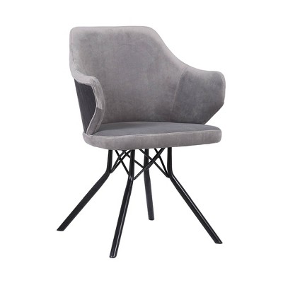 Darcie Contemporary Dining Chair Black/Gray - Armen Living