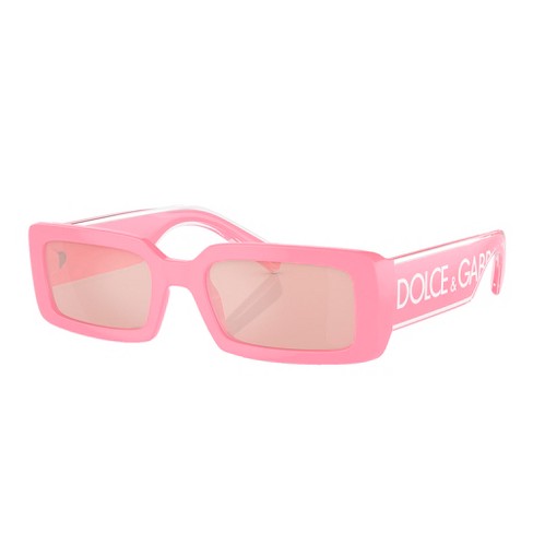 Dolce & Gabbana Dg 6187 3262/5 Womens Rectangle Sunglasses Pink 53mm ...