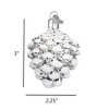 Old World Christmas Blown Glass Ornament for Christmas Tree, Snow-Capped Silver Snowy Cone - 3 of 4
