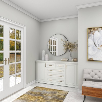 Coastal Charm 17" White Ceramic Textured Vase