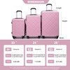 Lyngins 20/24/28 Inch 3PCs Hardside Luggage Sets with Spinner Wheels,Anti-Scratch Carry on Luggage,Lightweight Suitcase Sets for Family - 3 of 4