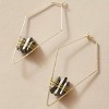 Paaaawaters 1 pair of women's fashionable, simple, personalized and versatile geometric natural stone earrings - 2 of 4