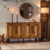TiramisuBest 4-Door Sideboard Buffet Cabinet with Storage, Adjustable Shelves, Handleless Wood Console Table for Dining Room & Entryway - 3 of 4