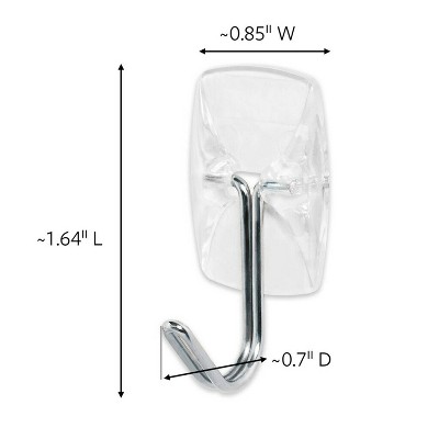 Command Clear Small Adhesive Wire Hooks with Strips