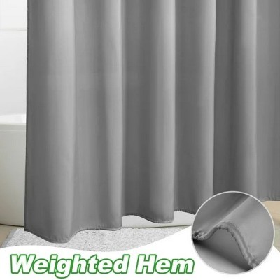 LunaLulinlk Gray Ombre Fabric Shower Curtain