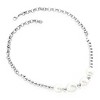 ELYA Women's Freshwater Pearl and Steel Beaded Necklace - 17" - 2 of 4