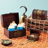 Juvale 3-Set Wood Treasure Chest Decorative Boxes - Small Treasure Box Set for Jewelry, Coin Collection, Home Décor (3 Sizes) - 2 of 4