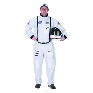 Adult Astronaut (White) Suit W/ Cap Costume - 1 of 4