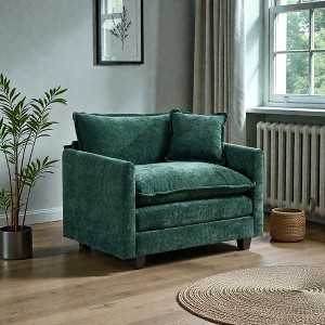 Mshliw Cloud Sofa Single Seat Modular Sectional Couch with Double-Layer Upholstered Cushion and Chenille Fabric, Single Sofa for Living Room Bedroom - 1 of 4