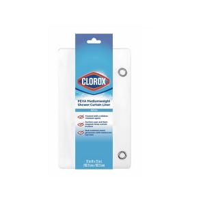 Clorox 70 in. H X 72 in. W White Shower Curtain Liner PEVA - 1 of 1
