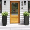 Rosemead Home & Garden 2pc Square Concrete Outdoor Planter Pots Black 14.1"x14.1"x27.5" - 3 of 4