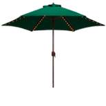9' x 9' Round Lighted Patio Umbrella - Green
