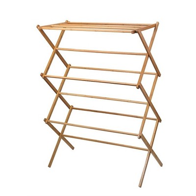 Homeitusa Wooden Clothes Drying Rack - Natural