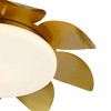 Possini Euro Design Possini Euro Radiance 16" Wide Brass Flower LED Ceiling Light - 3 of 4