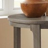 Traditional Round Coffee Table Set, 2pcs Mid-Century Rustic Circle Wooden Side Table Accent Table, Staggered Height End Table - ModernLuxe - 4 of 4
