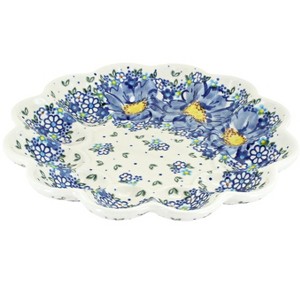 Blue Rose Polish Pottery 130 Vena Egg Plate - 1 of 1
