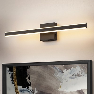 Rennnsan Calythra 23"W Hardwired Linear Aluminum Modern LED Dimmable Wall Sconce in Black
