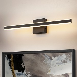 Rennnsan Calythra 23"W Hardwired Linear Aluminum Modern LED Dimmable Wall Sconce in Black - 1 of 4