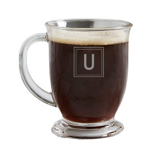 Personalization Mall Classic Celebrations Glass Initial Coffee Mug - 1 of 1