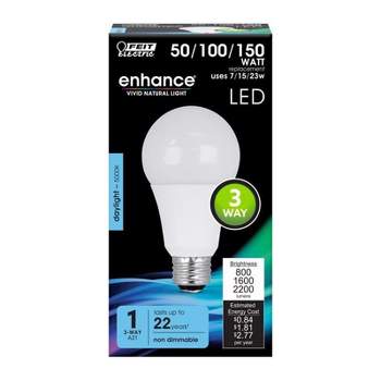 Feit Electric Enhance A21 E26 (Medium) LED Bulb Daylight 50/100/150 Watt Equivalence 1 pk