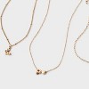 Girls' Initial with Choker and Layered Necklace Set - art class™ Gold - 3 of 3