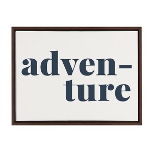 Kate and Laurel Sylvie Adventure Framed Canvas by Apricot and Birch, 18x24, Walnut Brown - 1 of 4
