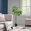 Gulches 63 Inch Artificial Lucky Money Tree Plants, Pre - Potted Plant, Ideal for Indoor Gardens, Living Rooms and Bedrooms - 2 of 4