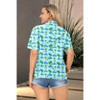 LA LEELA Hawaiian Shirts Womens Floral Summer Party Blouse Shirt Blouses Short Sleeve Vacation Casual Button Up Dress Tee Shirts Tops - 3 of 4