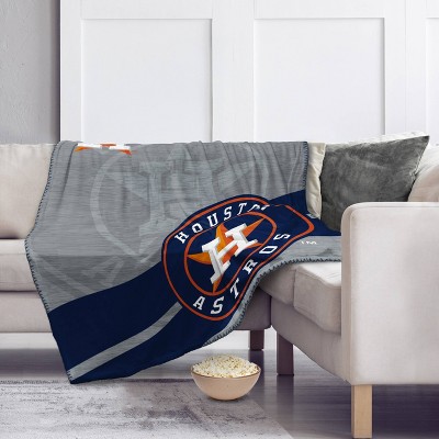 MLB Houston Astros Corner Logo Faux Shearling Blanket