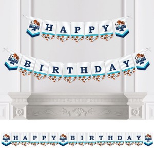 Big Dot of Happiness Go, Fight, Win - Sports - Birthday Party Bunting Banner - Birthday Party Decorations - Happy Birthday - 1 of 4