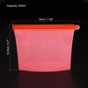 Unique Bargains Silicone Reusable Freezer Storage Bags for Meat Fruit Veggies 4 Pcs - 2 of 4