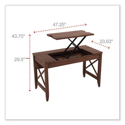 Modern Walnut Sit-to-Stand Adjustable Height Desk