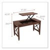 Alera Sit-to-Stand Table Desk, 47.25" x 23.63" x 29.5" to 43.75", Modern Walnut - 2 of 4