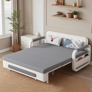 Gaoyangjiaju 3-in-1 Multifunctional Sofa Bed with Wooden Storage Cabinet - 1 of 4