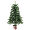 vidaXL Christmas Tree Artificial Xmas Tree with Needle-Shaped Branches Green - 35.4" Green - 2 of 4