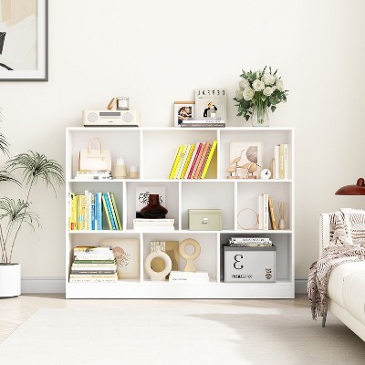 FUFU&GAGA 39.4"W x 40.9"H Standard Bookcase White 39.4"W