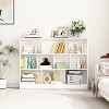 FUFU&GAGA 39.4"W x 40.9"H Standard Bookcase White 39.4"W Bookshelf - 2 of 4