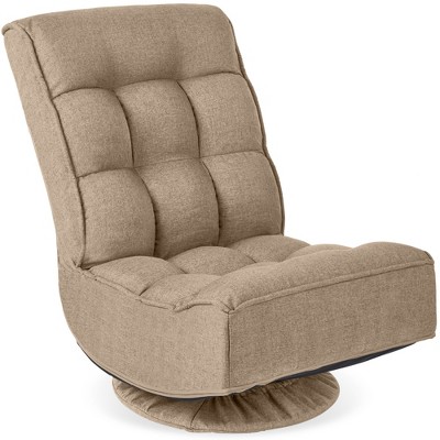 Best Choice Products Folding Floor Gaming Chair for Home, Office w/ 360-Degree Swivel, 4 Positions